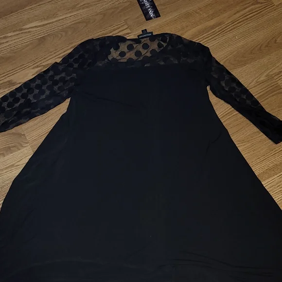 New Nina Leonard sexy black midi dress sizes M and L - Picture 7 of 8